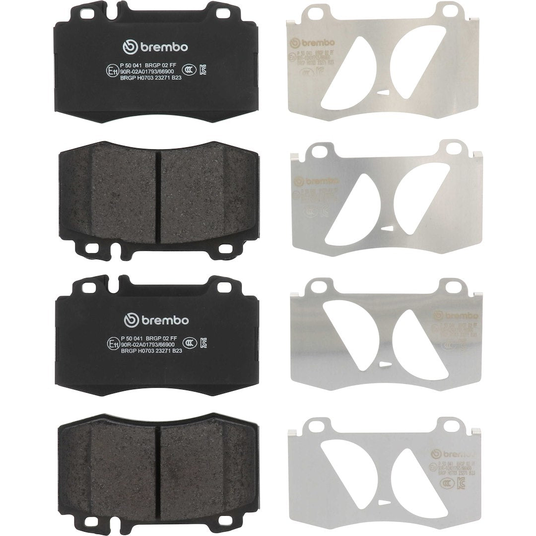 Brembo Premium Low-Met OE Equivalent Pad Brake Pad P50041 - Disc Set