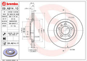 Brembo Components Not Hazardous To Health Brake Rotor 09A81411C02 - Disc