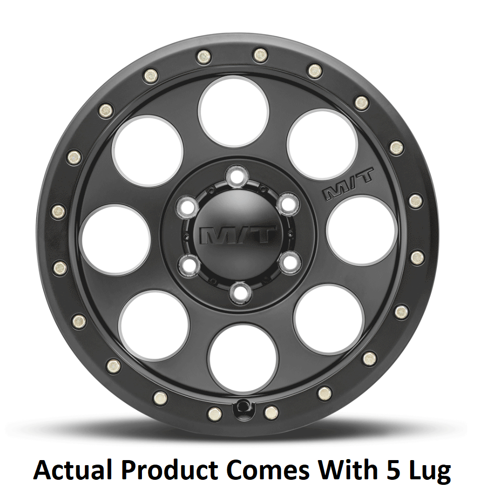 M.T. Wheel Modern Low Profile Cap Design 274239 - Black 17X9 5X5 4.53 MT Classic Pro
