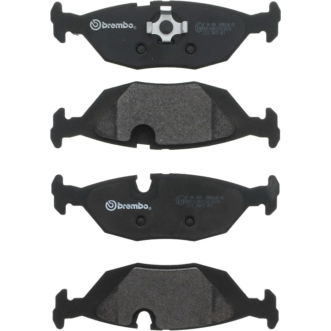 Brembo Premium Low-Met OE Equivalent Pad Brake Pad P06009 - Disc Set