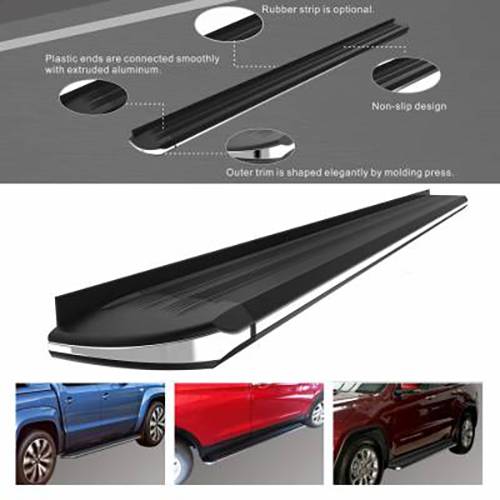 Black Horse Easy To Install Running Board EX-NI370 - Black Exceed