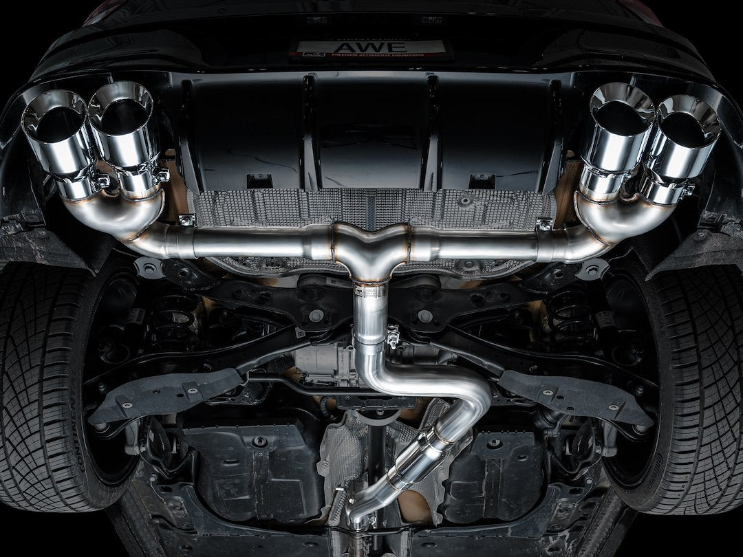 AWE Limited Lifetime Warranty Exhaust System Kit 3020-42658 - Chrome Silver Track Edition