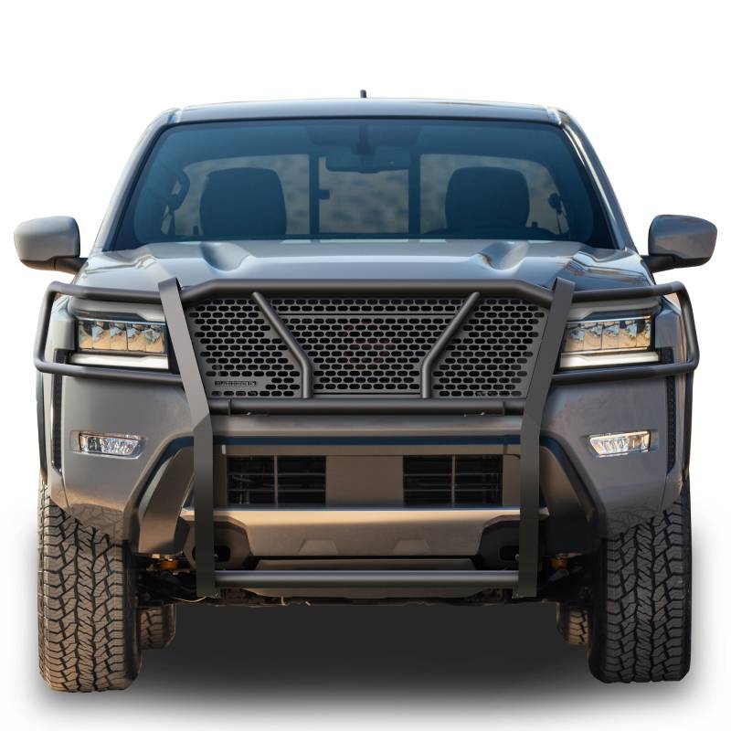 Black Horse No Drill Mounting Grille Guard RU-Nifr22-B - Rugged Heavy Duty