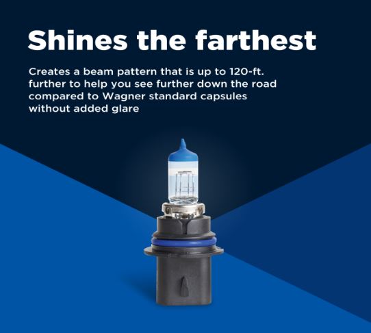 Wagner No Supplier Warranty Headlight Bulb BP9012BLX2 - Premium Forward Lighting Halogen