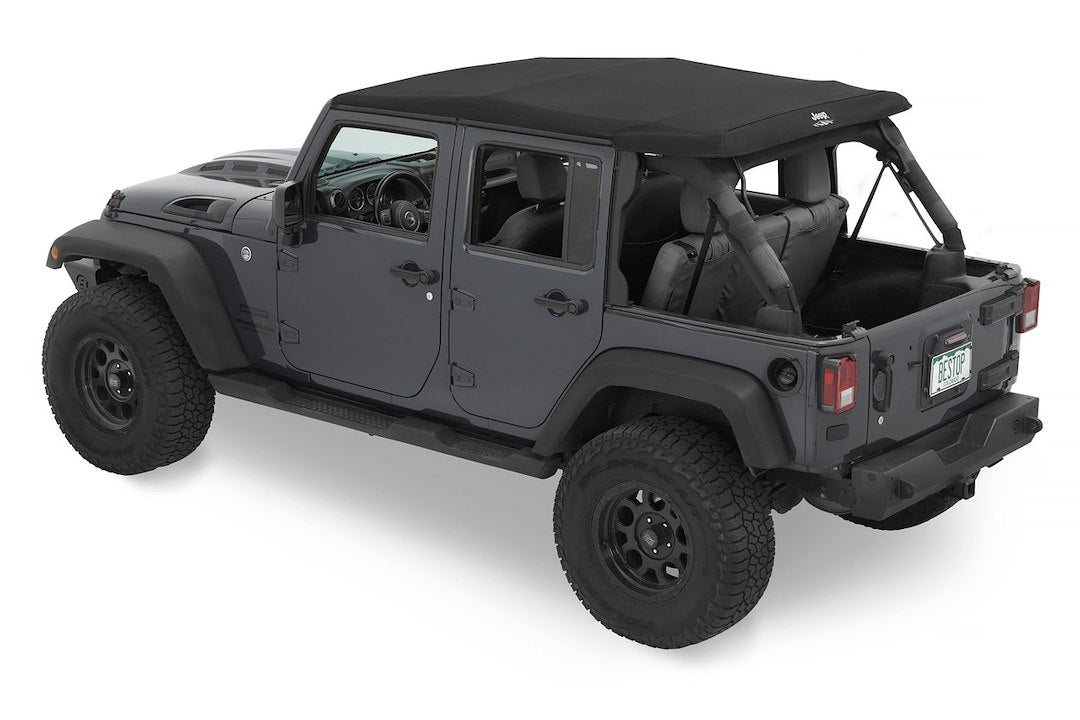 Bestop Limited Lifetime Warranty Soft Top 54423-17 - Jeep Branded Trektop JK