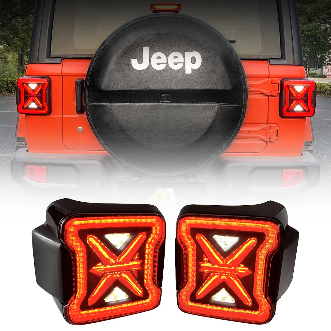 American MOD American Modified Unique Design Tail Light Assembly Amjpca03304 - Arrow Lights Smoked