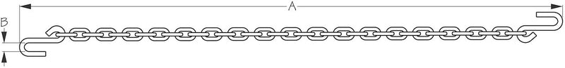 SEA DOG Made In USA Trailer Safety Chain 752010-1 - Zinc Plated Steel Chai