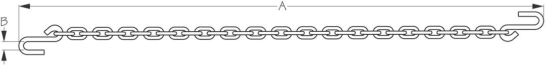 SEA DOG Made In USA Trailer Safety Chain 752010-1 - Zinc Plated Steel Chai