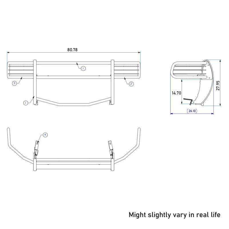 Black Horse 17DG100MA Grille Guard