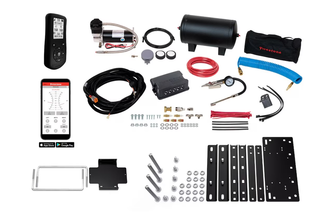 Firestone Environmentally Sealed ECU Helper Spring Compressor Kit 2935 - Air Command Dual Remote APP Extreme