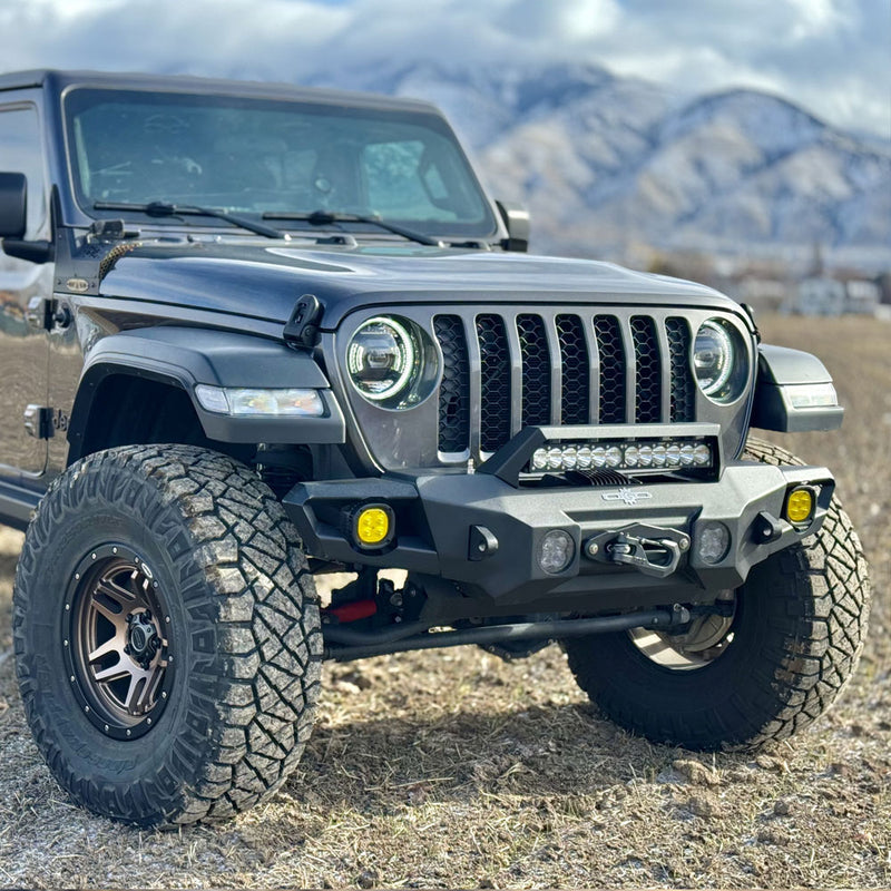 Rock Slide Made In The USA Bumper FB-F-300-JL - Mid Front Winch Plate