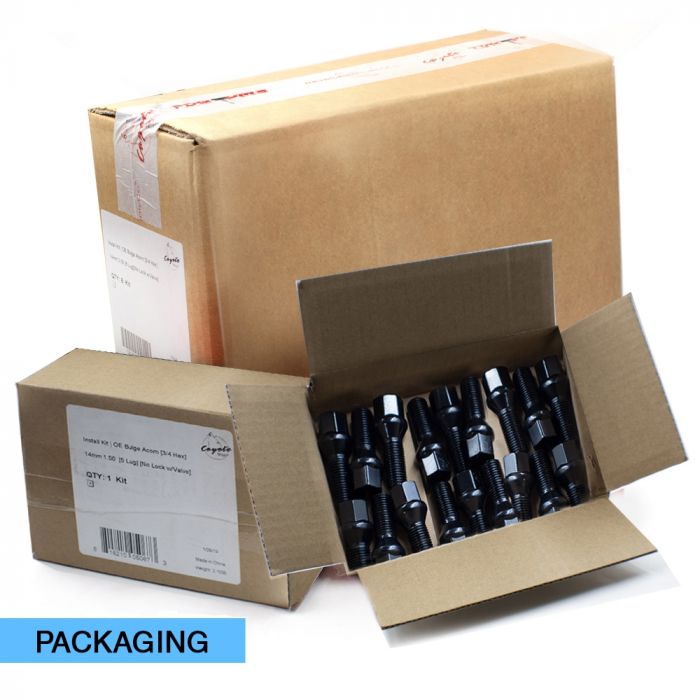 Revolution One Piece Solid Design Lug Bolt 84K556-40Black - Blt M17 M14X40 20 BK 84K556-40BLK