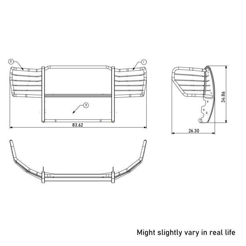 Black Horse 17FB26MA Grille Guard