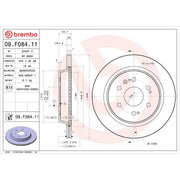Brembo 09.F084.11 Original Equipment Standard - Discbrakerotor Venteddisc
