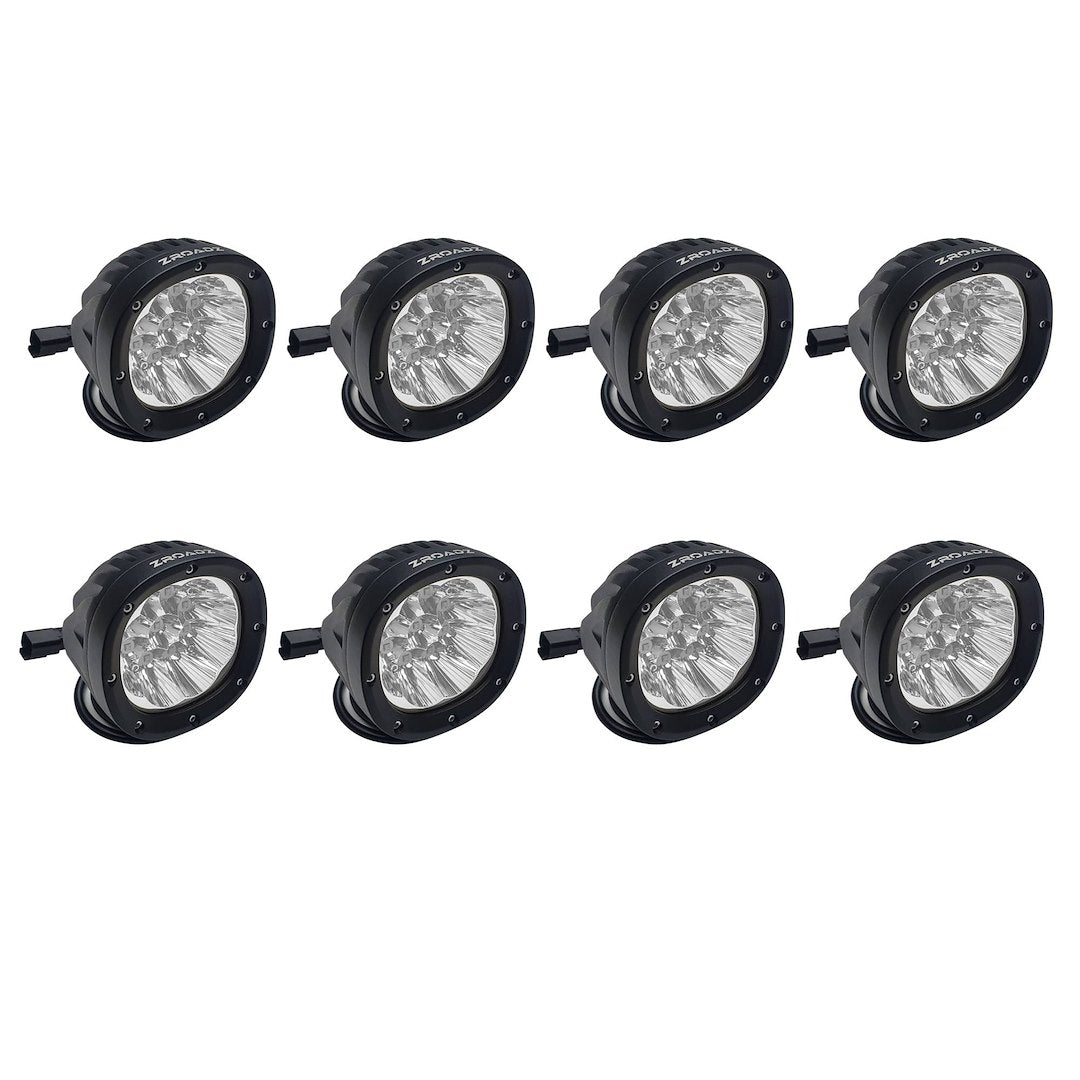 T-REX High Impact Polycarbonate Lens Driving/ Fog Light Z3090WRD-KIT8 - 21-23 Bronco Roof Rack Led Kit
