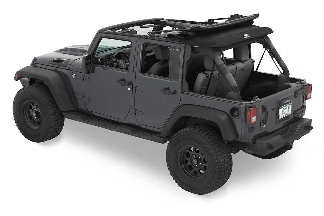 Bestop Limited Lifetime Warranty Soft Top 54423-17 - Jeep Branded Trektop JK
