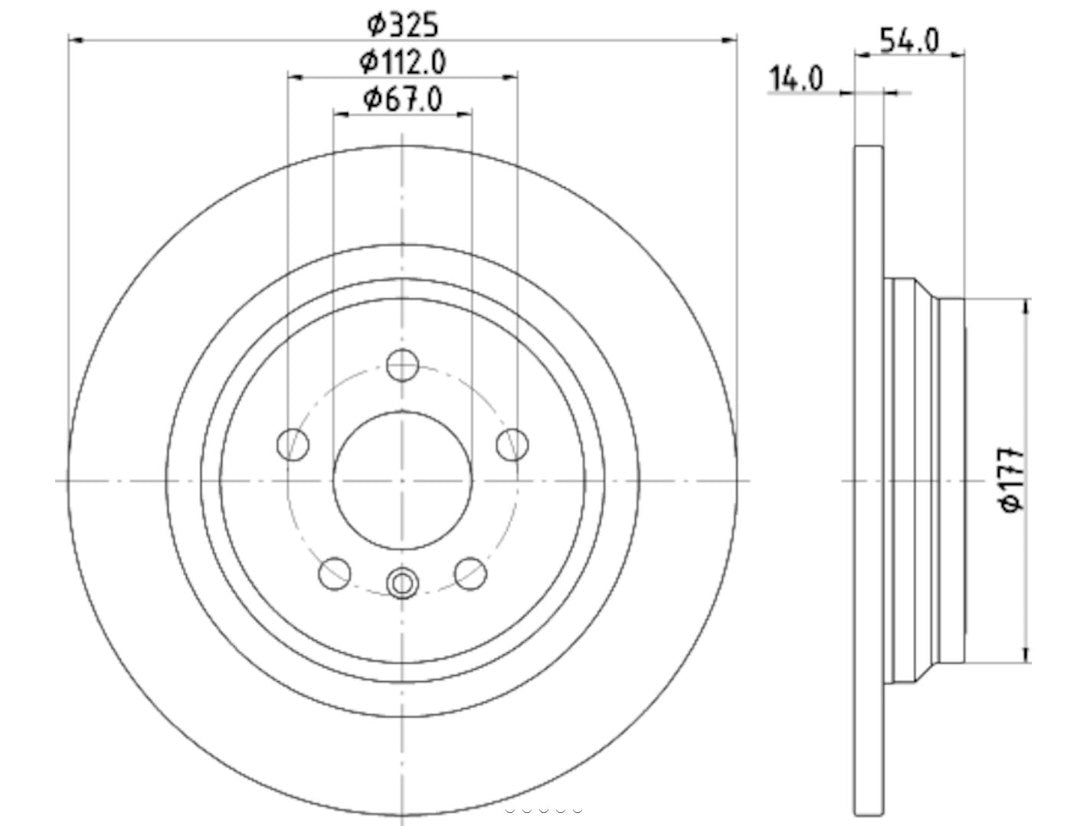 Hella 355122861 Brake Rotor