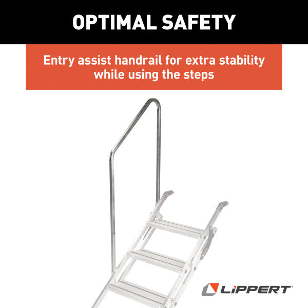 Lippert Comp Easy To Install Entry Step Hand Rail 2023024502 - Handrail
