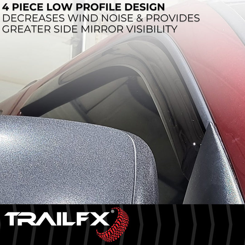 Trailfx Limited Lifetime Warranty Rainguard 4355IC - Smoke Tfx Inchannel Wndw Vents 4PC