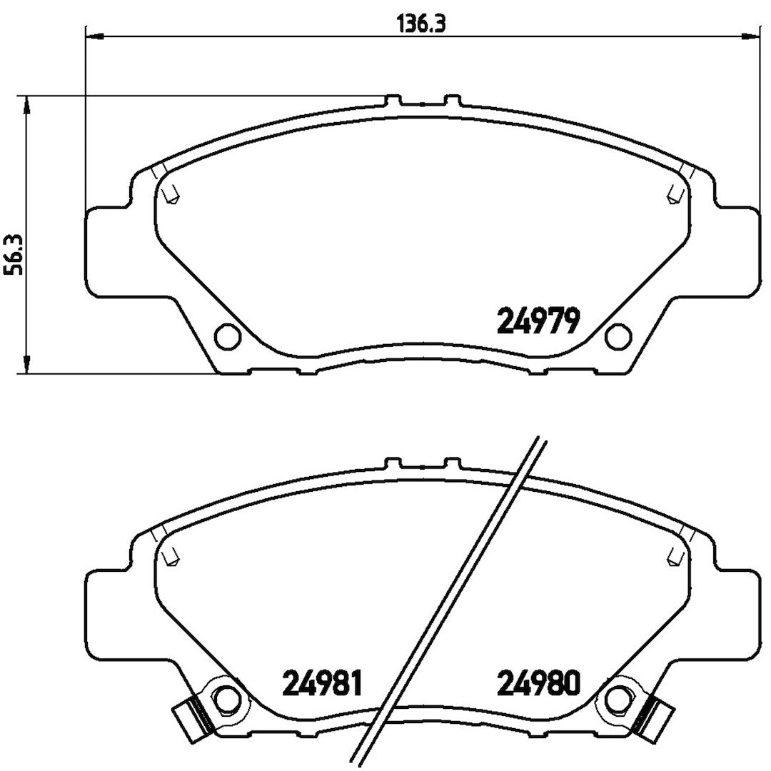 Brembo Premium Low-Met OE Equivalent Pad Brake Pad P28050X