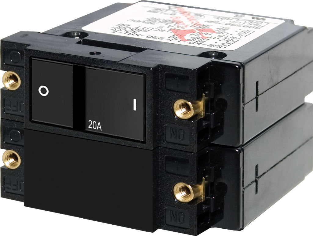 Blue SEA No Supplier Warranty Circuit Breaker 7413-BSS - A2 Flat Rocker 20A