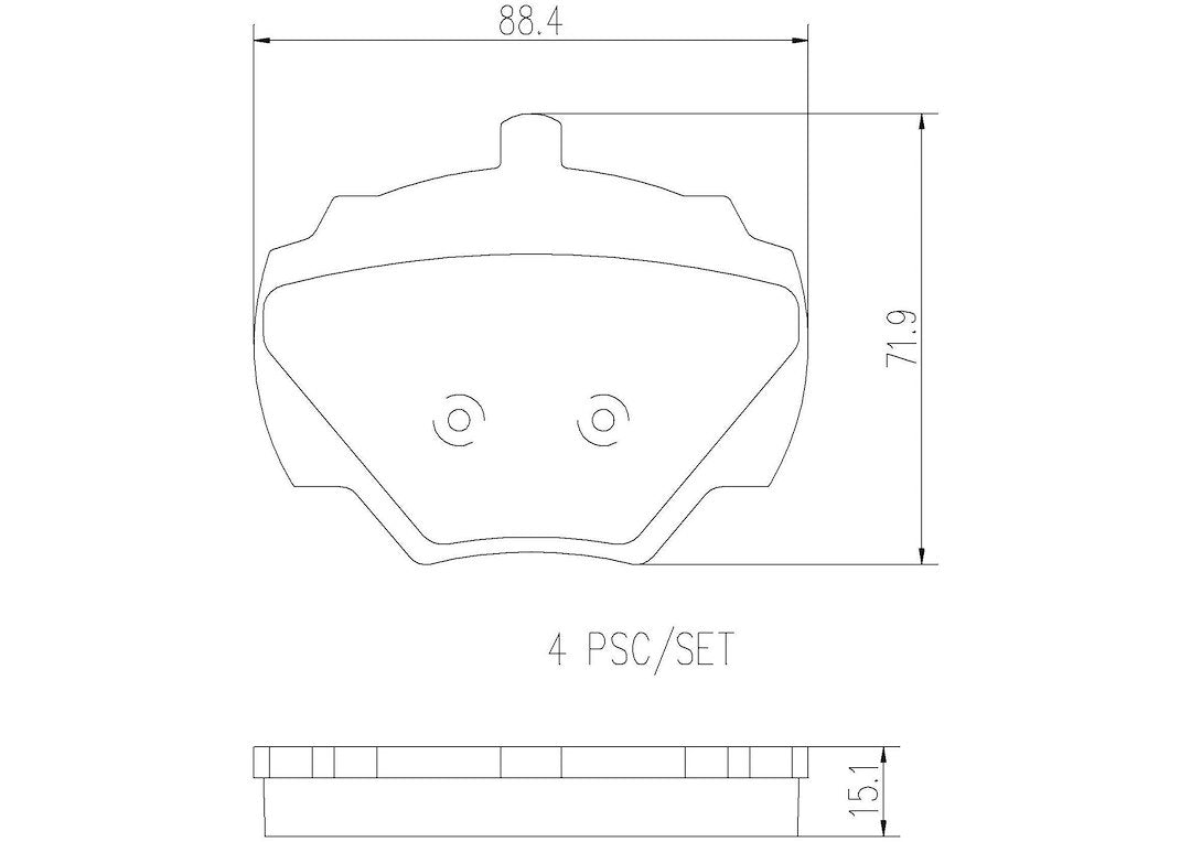 Brembo Premium Low-Met OE Equivalent Pad Brake Pad P44001N - Disc Set