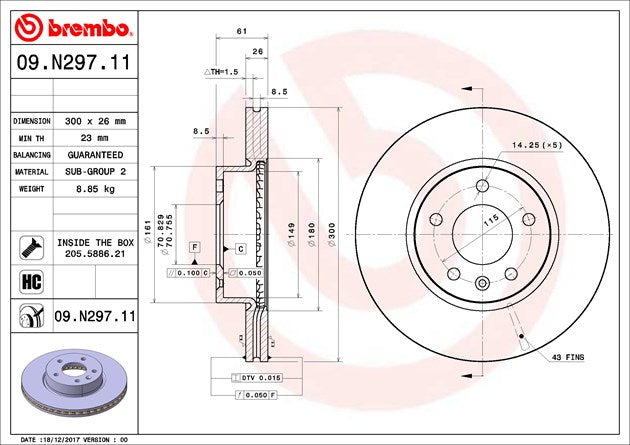 Brembo 09N29711C02 - Carbon