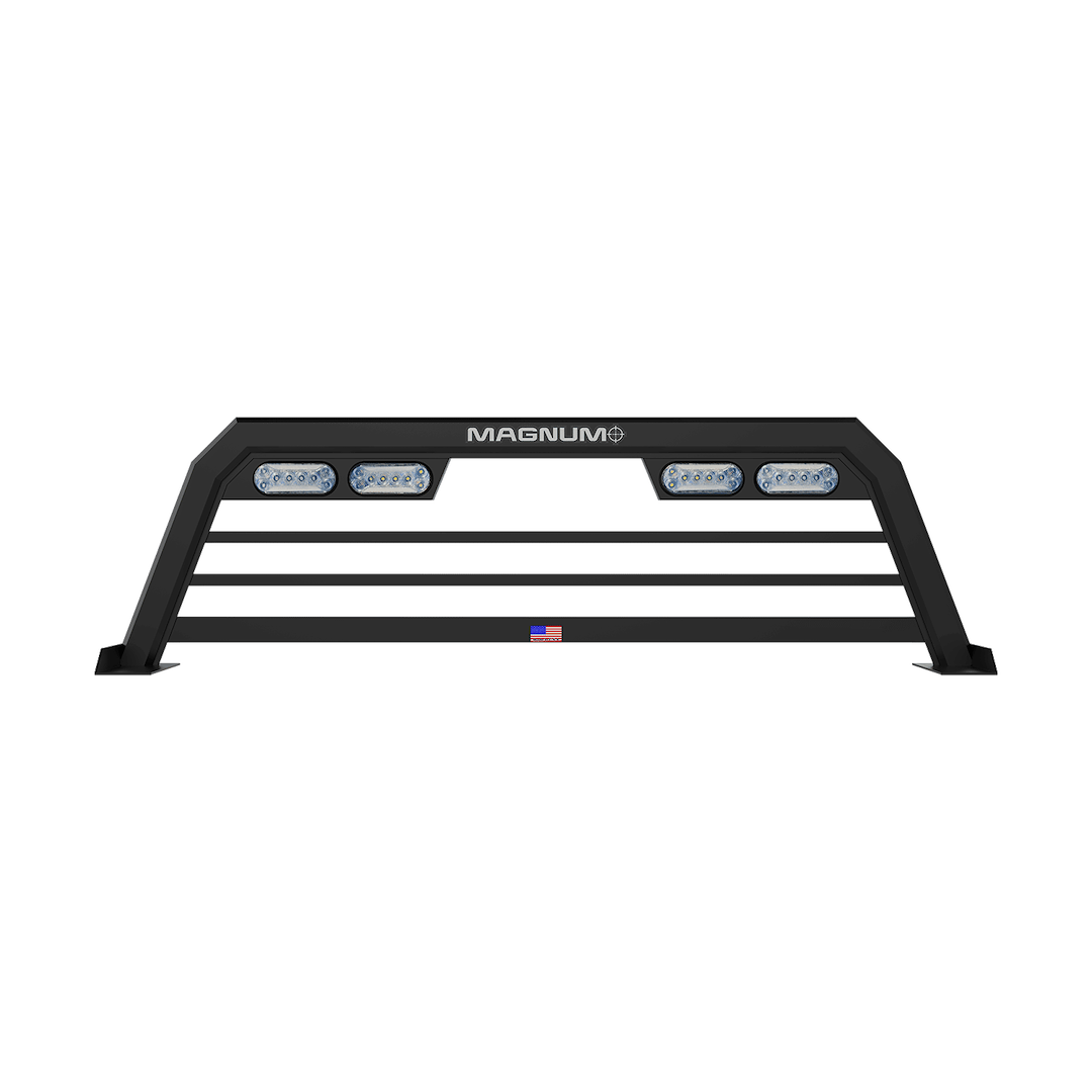 Magnum Truck Providing Durable Protection Headache Rack 220LPBRF2NB - Matte Black Headacherack