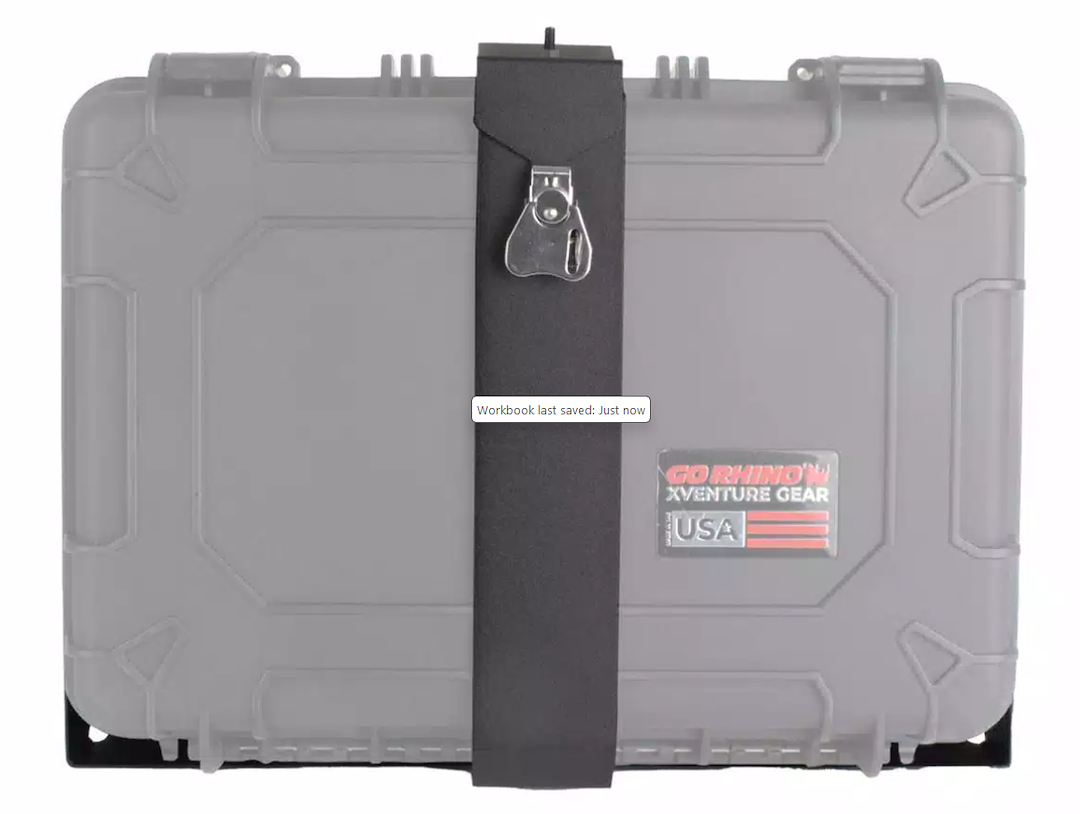 GO Rhino Polypropylene Copolymer Construction Dry Box Mount XG201608M - Xventure Gear Hard Case Lar