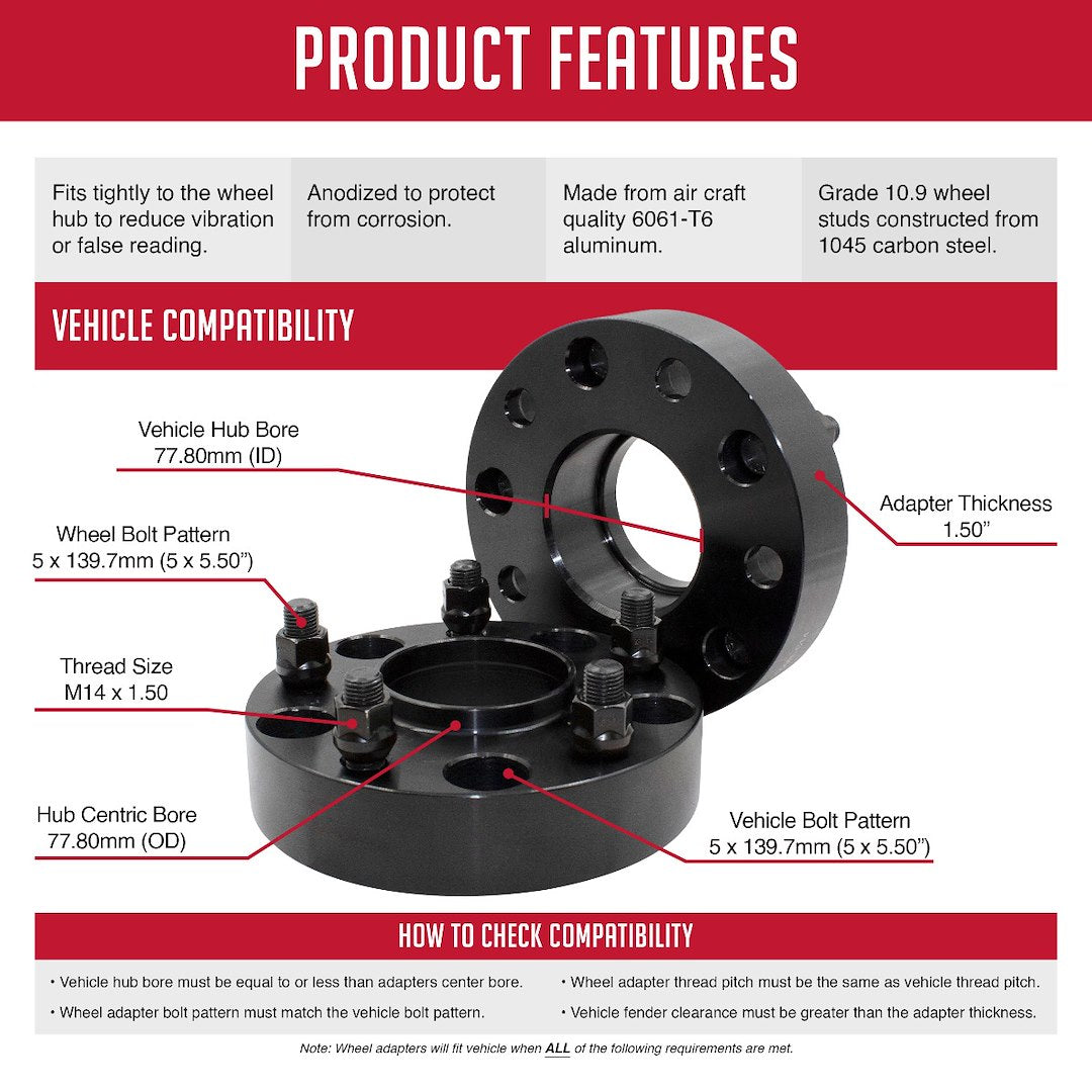 Revolution 5550-5550H-C14 Wheel Adapter