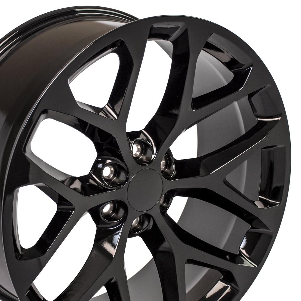 OE Wheels With Center Cap CV98B-24100-6550-24B - Silver 24 Replica Fits Chevy