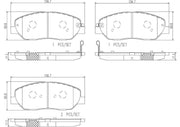 Brembo Premium Low-Met OE Equivalent Pad Brake Pad P30072N - Disc Set