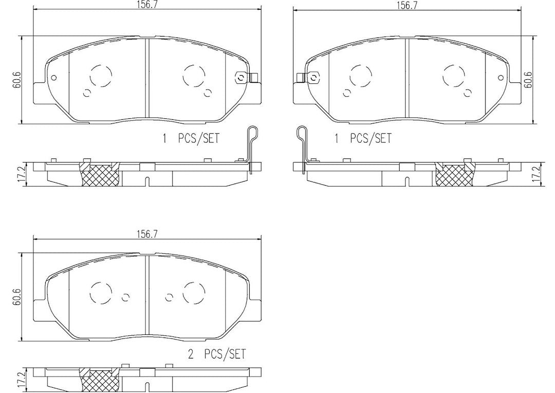 Brembo Premium Low-Met OE Equivalent Pad Brake Pad P30072N - Disc Set