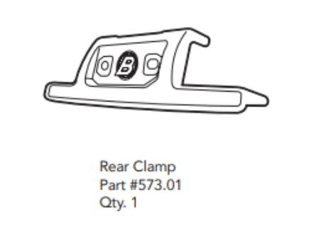 Bestop All-Weather All-Season Construction Soft Top Mounting Clamp 573.01P - Rear JL Sunrider