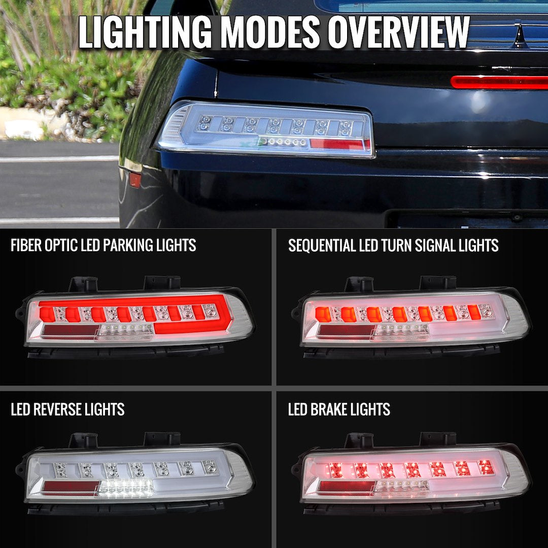 Spec-D Tunin All LED Bulbs Are Provided Tail Light Assembly LT-CMR14Cled-SQ-TM - Chevrolet Camaro Full Ligh