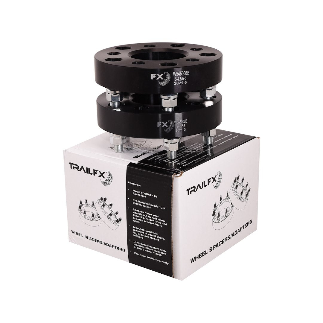Trailfx Limited Lifetime Warranty Wheel Adapter W545006HC - Black Hub Cent Whl Adp 5X4.5-5X5 Jeep