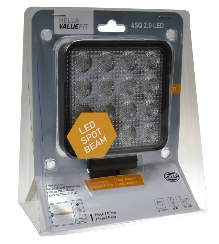 Hella Upright Technology Work Light 357106012 - Worklight VF 4SQ 2.0 Led MV LR BP