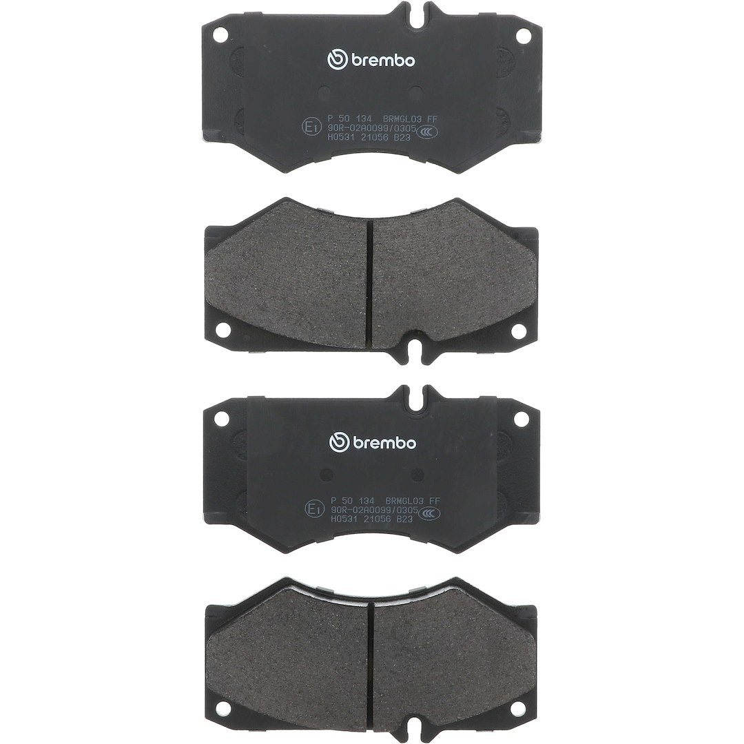 Brembo Premium Low-Met OE Equivalent Pad Brake Pad P50134 - Disc Set