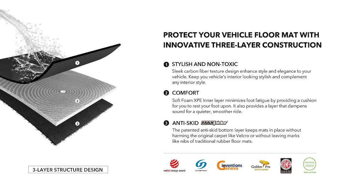 3D Mats/U-AC L1GM03301509 Floor Liner - Black