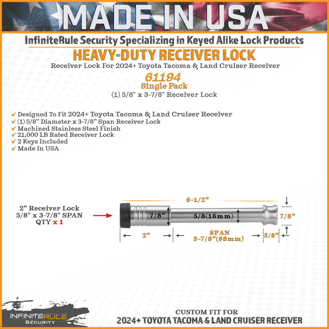 Infiniterule 61194-S Trailer Hitch Pin