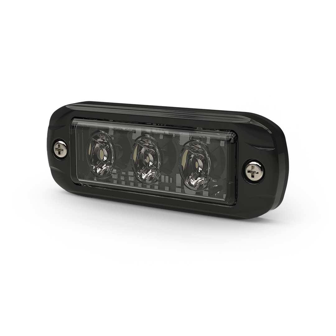 Ecco Elect Ultra Low-Profile Surface Mount Warning Light ED3601A - Dir Surf Thin 3LED 12-24V Amb