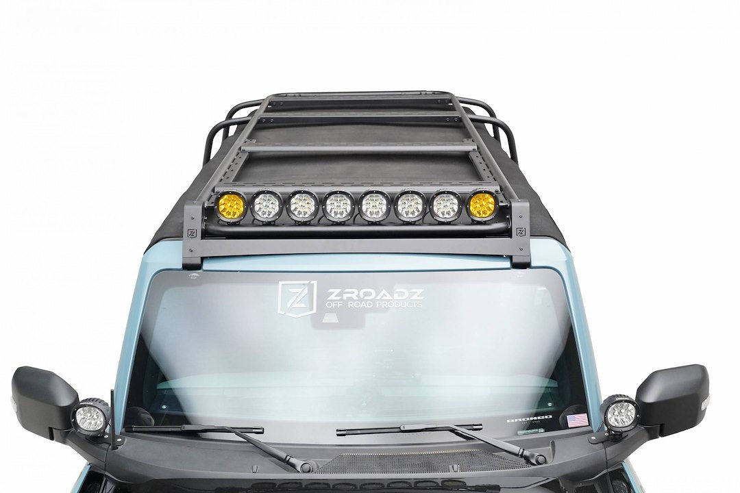 T-REX High Impact Polycarbonate Lens Driving/ Fog Light Z3090WRD-KIT6W2A - 21-23 Bronco Roof Rack Led Kit