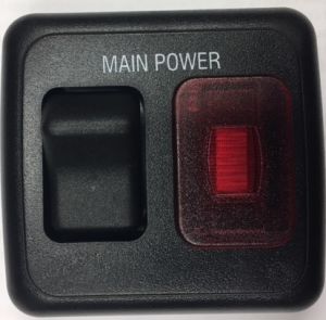 Wesco 78739395010 Illuminated on/ off rocker switch - Red Black