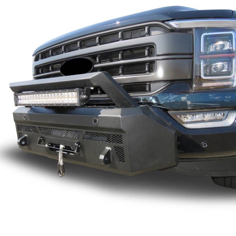 Black Horse Frame Mounted Bolt On Installation Bumper AR3HD42 - Black 2021-2023 Ford F-150Textured