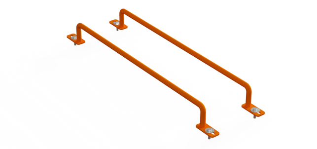 Holman 40451 Heavy duty steel tube handle - Orange Large Grab