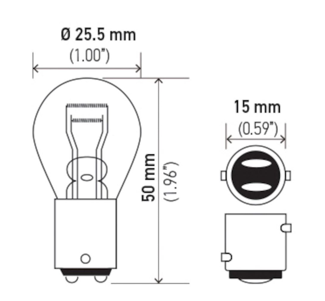 Hella Simple Fit For Easy Installation Multi Purpose Light Bulb 7537 - 1034-24 24V 21 5W BA
