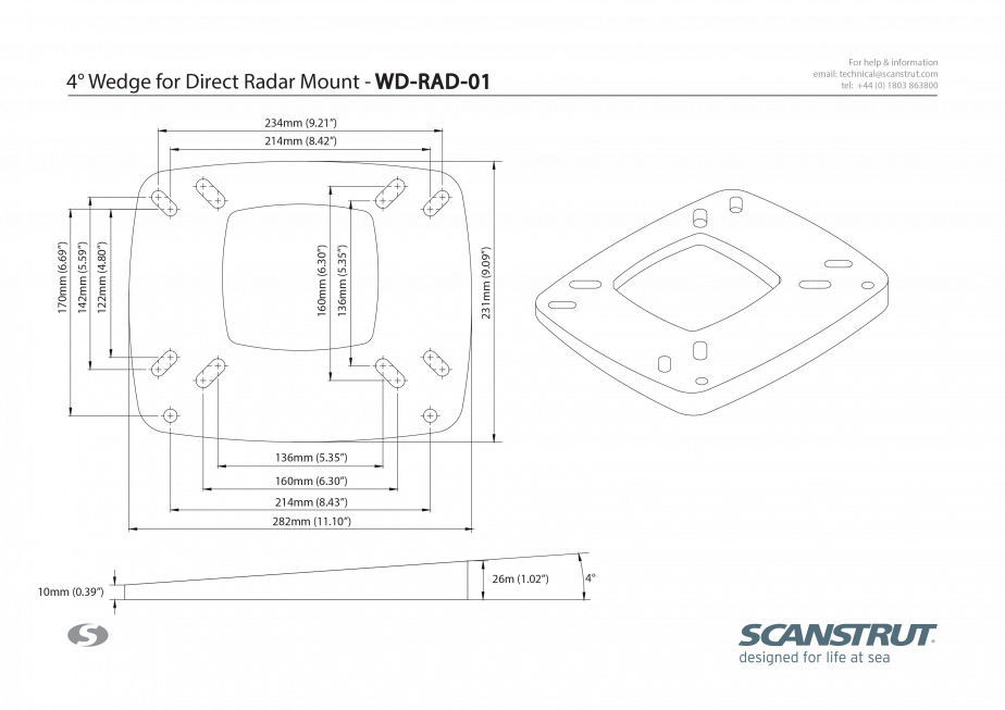 Scanstrut WD-RAD-01 Radar Antenna Mount