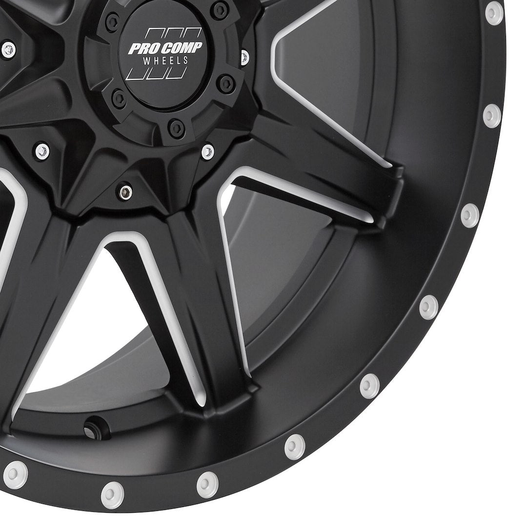 Wheel Pros Compatible With TPMS 5148-295550 - Black 20X9.5 5X150 5BSMM Satin Mld