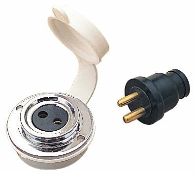 SEA DOG No Supplier Warranty Power Port Socket 426142-1 - Chrome Brass Polarized Cable