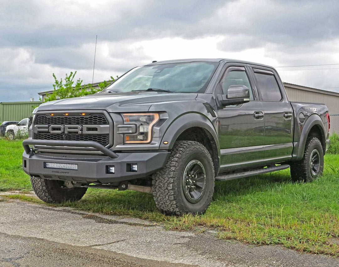 Steelcraft Convenient D-Ring Shackle Mounts Bumper 71-11425HP - 23-24 Ford Super Duty Textured Bla